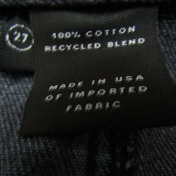 Grlfrnd NWT Good Vibes denim blue Jean Tina Boho mini skirt Raw Hem Size 27 - Picture 6 of 7